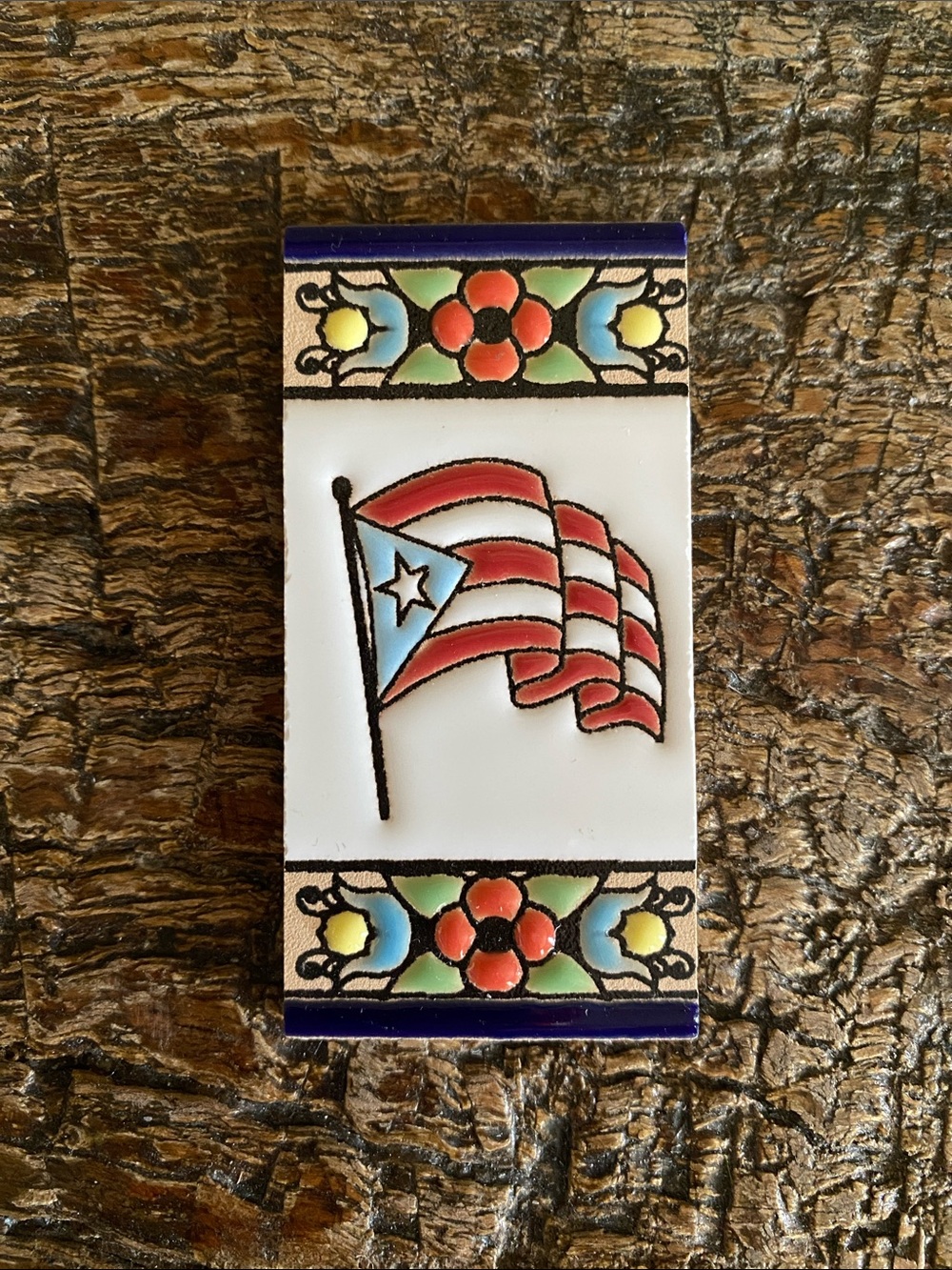 🇵🇷Puerto Rico🇵🇷Miniature Ceramic Flag Tile - Picture 1 of 6